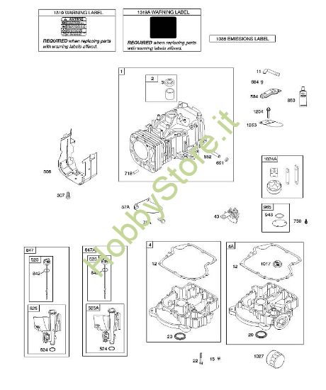 F - Cilindro, coppa motore, lubrificazione, rifornimento olio B&S - 21 €¦ 21R602-0002-H1 brand Stihl
